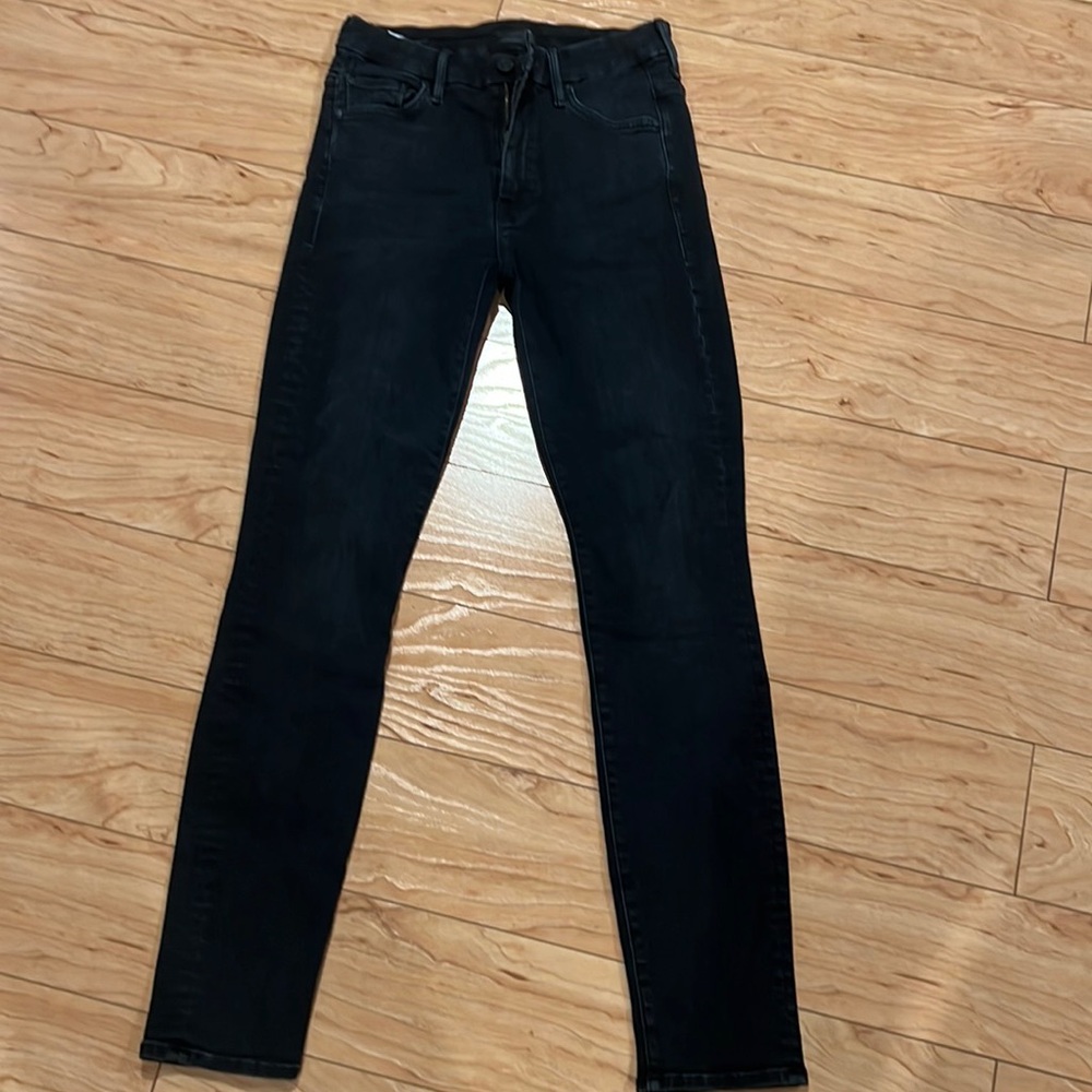 Mother black high rise jeans